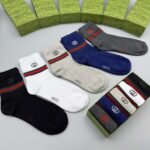 GUCCI Men’s and Women’s Same Socks, Box of 5 Pairs - Image 6