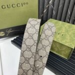 GUCCI Grass green pigskin pattern base Width 3.7cm Official website 1:1 version - Image 3