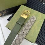 GUCCI Grass green pigskin pattern base Width 3.7cm Official website 1:1 version - Image 6