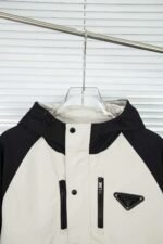 Prada hooded patchwork coat. - Image 6