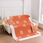 Hermès brocade fox fur blanket high-quality blanket