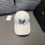 Dior 1:1 original single black white classic cowhide rimmed baseball cap - Image 8