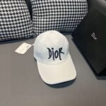 Dior 1:1 original single black white classic cowhide rimmed baseball cap - Image 9