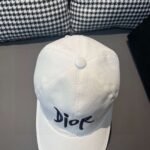 Dior 1:1 original single black white classic cowhide rimmed baseball cap - Image 13