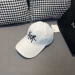 Dior 1:1 original single black white classic cowhide rimmed baseball cap - Image 10