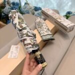 DIOR Automatic Umbrella with Butterfly Pattern, presented in a gift box – a perfect gift choice. - Image 7