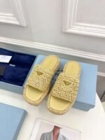 PRADA raffia slippers - Image 8