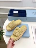 PRADA raffia slippers - Image 7
