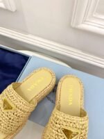 PRADA raffia slippers - Image 4