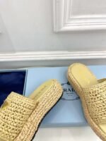 PRADA raffia slippers - Image 3
