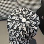 Dior 1:1 original single spliced cowhide brim baseball cap - Image 3