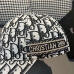 Dior 1:1 original single spliced cowhide brim baseball cap - Image 2