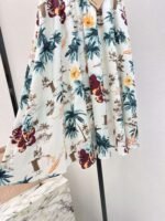 miumiu spring and summer latest Monogram beach romantic palm coconut print elastic waist skirt - Image 8