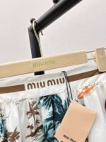 miumiu spring and summer latest Monogram beach romantic palm coconut print elastic waist skirt - Image 6