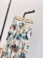 miumiu spring and summer latest Monogram beach romantic palm coconut print elastic waist skirt - Image 4