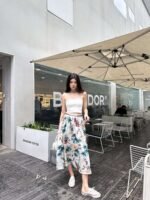 miumiu spring and summer latest Monogram beach romantic palm coconut print elastic waist skirt - Image 2