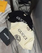 Gucci summer new geometric cube pattern printed short-sleeved T-shirt 230g pure cotton - Image 6