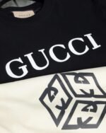 Gucci summer new geometric cube pattern printed short-sleeved T-shirt 230g pure cotton - Image 10