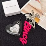 Balenciaga Rodeo heart-shaped mirror charm keychain - Image 6