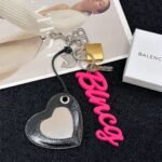 Balenciaga Rodeo heart-shaped mirror charm keychain - Image 4