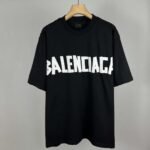 BALENCIAGA Masking Tape Short Sleeve T-shirt High Weight 300g Fabric