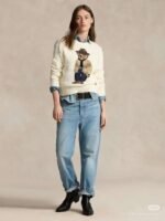 Ralph Lauren Autumn and Winter Cartoon Bear Sweater Cashmere Material - Image 23