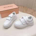 Acne Studios thick-soled Velcro smiley face white sneakers