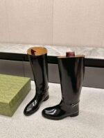 GUCCI casual Kelly knight boots catwalk style advanced version 1:1 inner cowhide material - Image 13