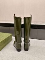 GUCCI casual Kelly knight boots catwalk style advanced version 1:1 inner cowhide material - Image 11