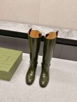 GUCCI casual Kelly knight boots catwalk style advanced version 1:1 inner cowhide material - Image 9