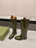 GUCCI casual Kelly knight boots catwalk style advanced version 1:1 inner cowhide material - Image 4