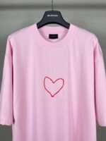 BALENCIAGA heart letter print short-sleeved T-shirt - Image 6