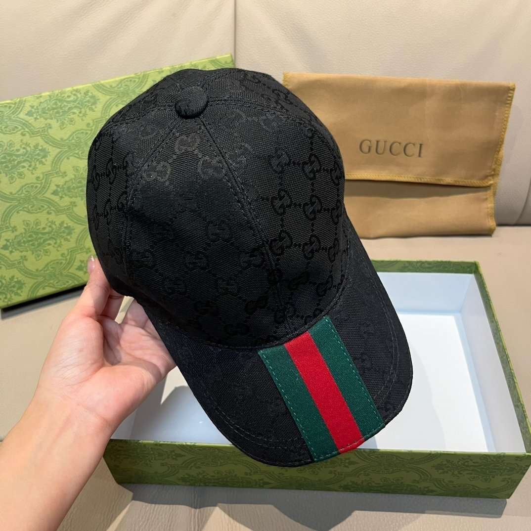 i1724078268_7275_1.jpg Gucci classic baseball cap original neat flower pair - Image 1