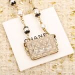 Chanel Black lace bag necklace - Image 5