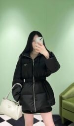 PRADA New autumn and winter waist nylon down jacket 90% goose down + 10% feather - Image 13
