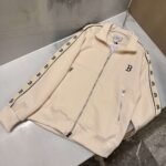MLB air layer woven tape jacket stand up collar cardigan overcoat - Image 8