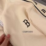 MLB air layer woven tape jacket stand up collar cardigan overcoat - Image 4
