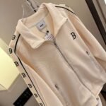 MLB air layer woven tape jacket stand up collar cardigan overcoat - Image 3