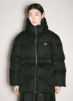 PRADA New autumn and winter waist nylon down jacket 90% goose down + 10% feather - Image 12