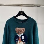 Ralph Lauren Autumn and Winter Cartoon Bear Sweater Cashmere Material - Image 12