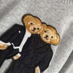 Ralph Lauren Autumn and Winter Cartoon Bear Sweater Cashmere Material - Image 9