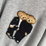 Ralph Lauren Autumn and Winter Cartoon Bear Sweater Cashmere Material - Image 8