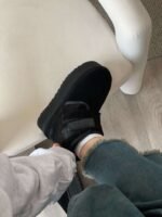 UGG autumn and winter new products height increase thick bottom double Velcro short boots pure wool - Image 3
