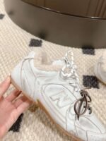 miumiu&NB Co-branded genuine leather upper and cashmere lining shoes Premium version - Image 17