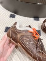 miumiu&NB Co-branded genuine leather upper and cashmere lining shoes Premium version - Image 7