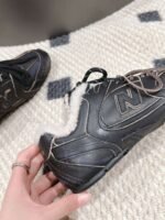 miumiu&NB Co-branded genuine leather upper and cashmere lining shoes Premium version - Image 12