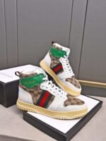 Gucci high-top casual shoes Italian leather/waterproof fabric/breathable lining