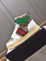 Gucci high-top casual shoes Italian leather/waterproof fabric/breathable lining - Image 4