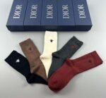 DIOR socks with bee logo 5 pairs per box - Image 10