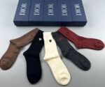 DIOR socks with bee logo 5 pairs per box - Image 6